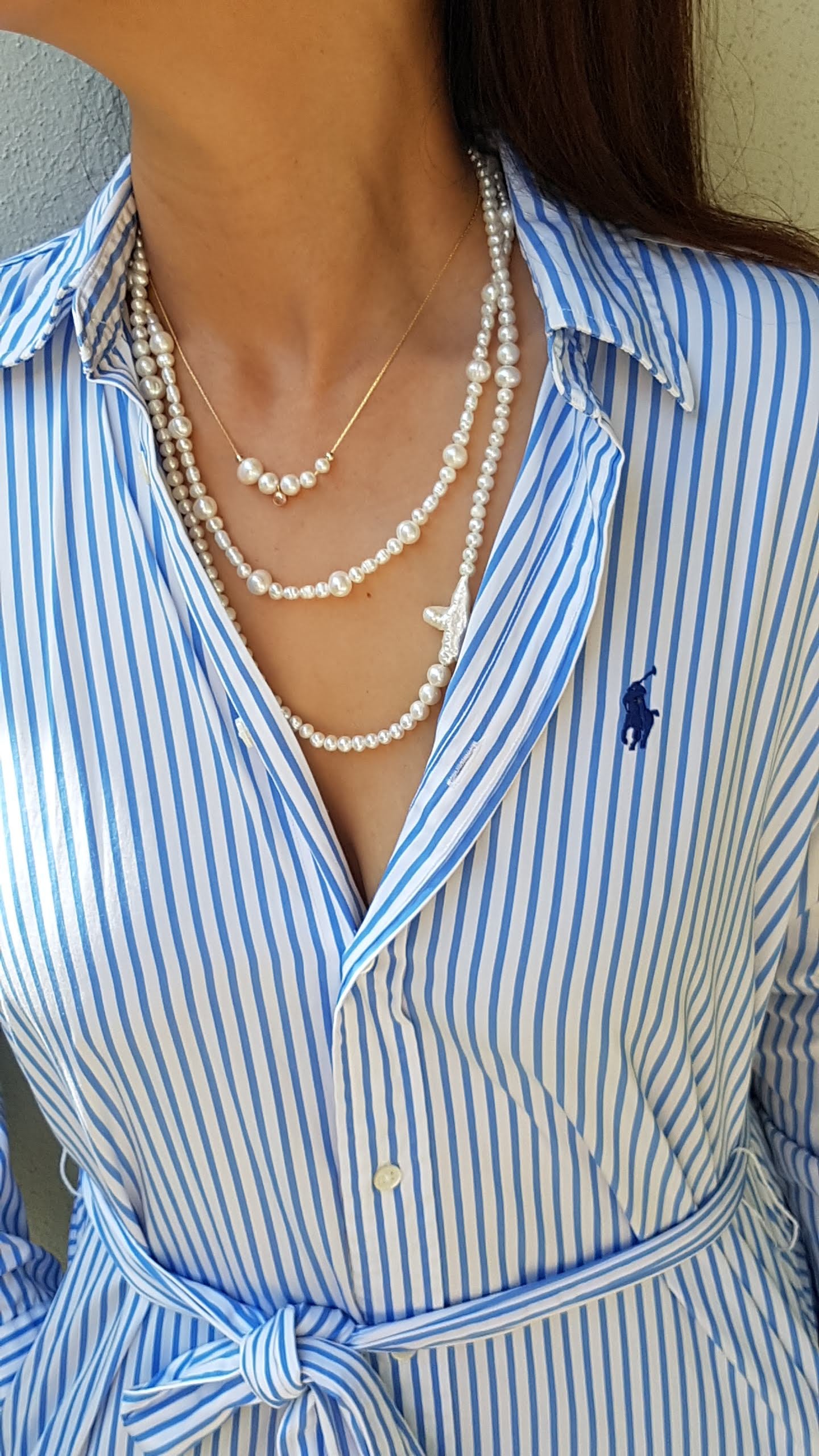 All The Luminous: High Lustre Round White Pearl Pendant (14K Gold Filled Chain)
