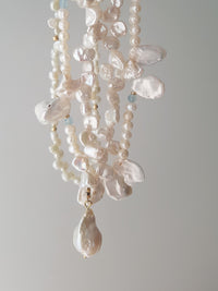 Full Bloom High Lustre Baroque Pearl on Keshi Pearl Necklace (AAA Grade)