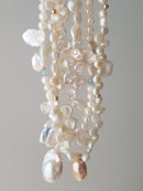 Full Bloom High Luster Gold Overtone Pink Pearl and Mini Baroque (Nugget) Pearl Necklace