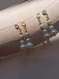 Ideale High Lustre Round and Nearly Round Shape Pearl 14K Gold Filled Earrings (AAA Grade)