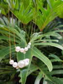 All The Luminous: High Lustre Baroque and Round White Pearl Pendant (14K Gold Filled Chain)