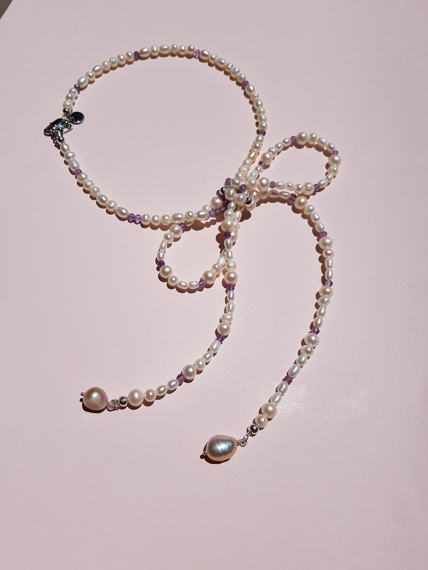 The Bow Edit: High Lustre All Shapes Pearl with Natural Amethyst