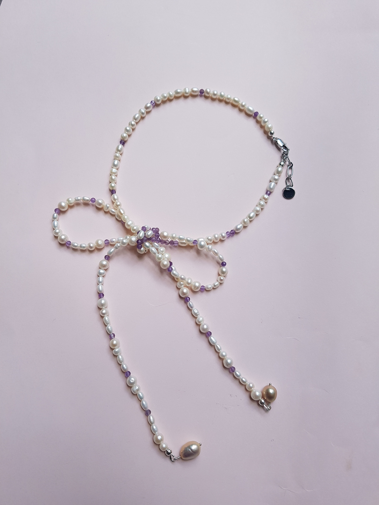 The Bow Edit: High Lustre All Shapes Pearl with Natural Amethyst