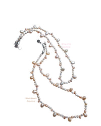 Full Bloom High Lustre Keshi, Round and Potato Shape Pearl Necklace (AAAA Grade)