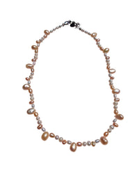 Full Bloom High Lustre Keshi, Round and Potato Shape Pearl Necklace (AAAA Grade)