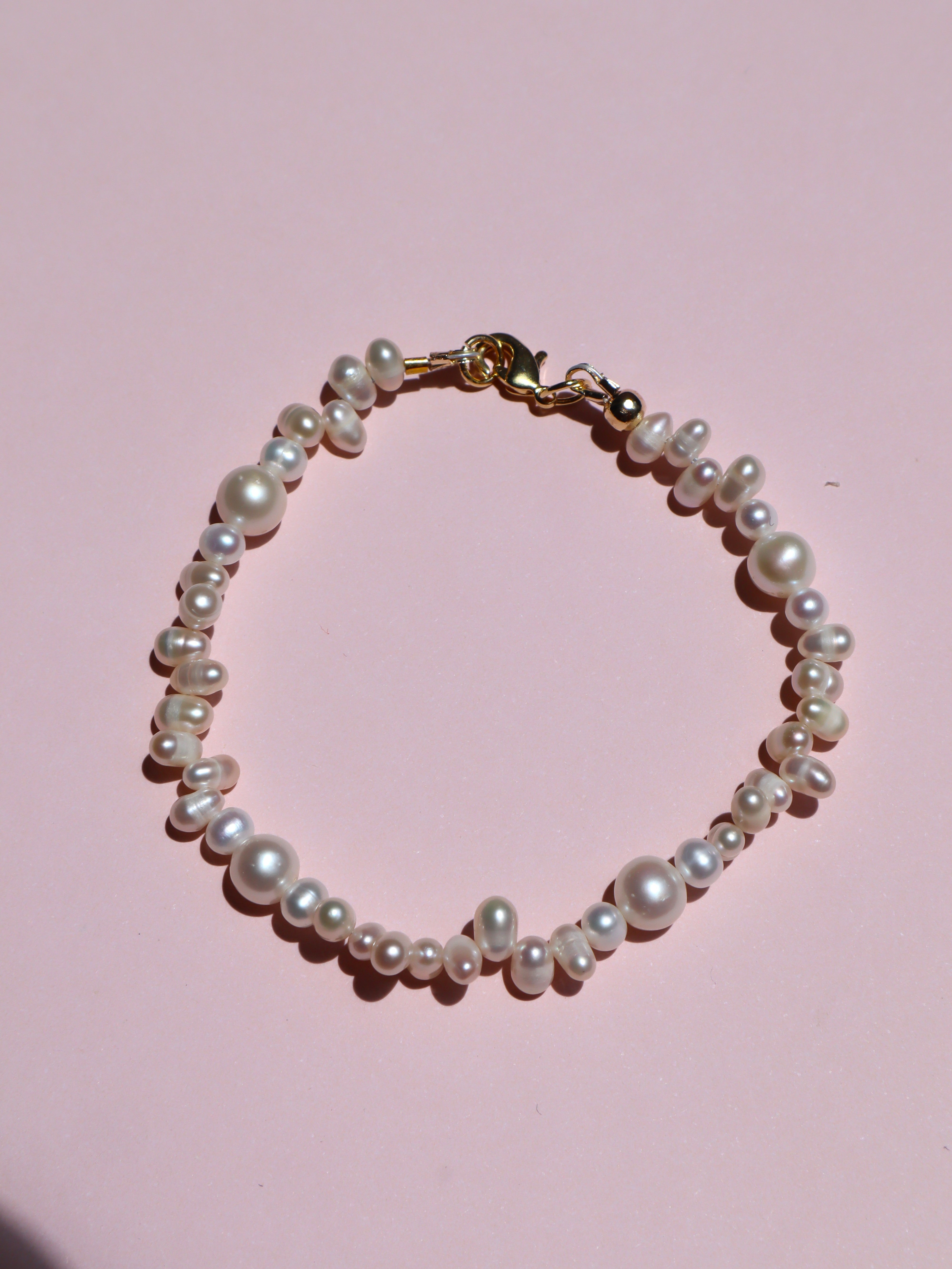 Enchante : High Lustre Round and Rice Shape Bracelet (AAAA Grade)