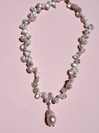 Full Bloom High Lustre Baroque Pearl on Keshi Pearl Necklace (AAA Grade)