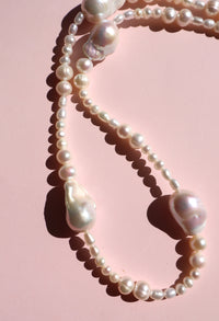 Enigma : High Lustre Baroque and all-shape Pearl Strand Necklace