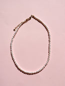 Ideale High Lustre Nearly Round and Rice Shape Pearl Strand Necklace (AAA Grade)
