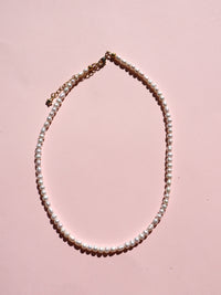 Ideale High Lustre Nearly Round and Rice Shape Pearl Strand Necklace (AAA Grade)