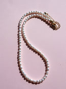 Ideale High Lustre Nearly Round and Rice Shape Pearl Strand Necklace (AAA Grade)