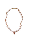 Enchante : High Lustre Baroque and Rice Shape White Peach Pink Pearl Necklace (AAAA Grade)