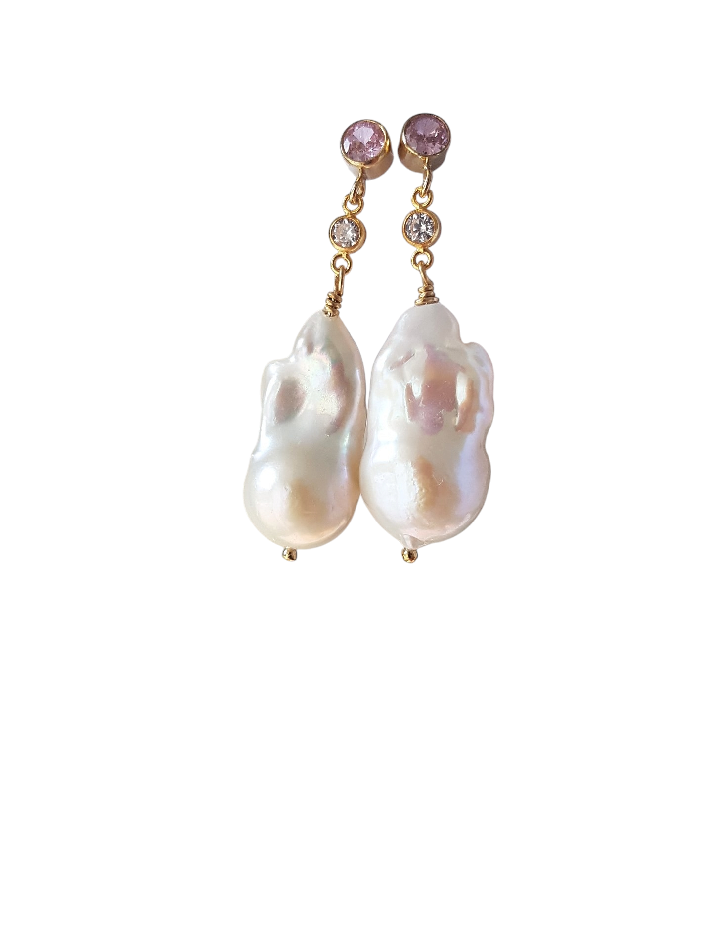 Enigma : High Lustre Baroque Pearl Earrings (AAAA Grade)
