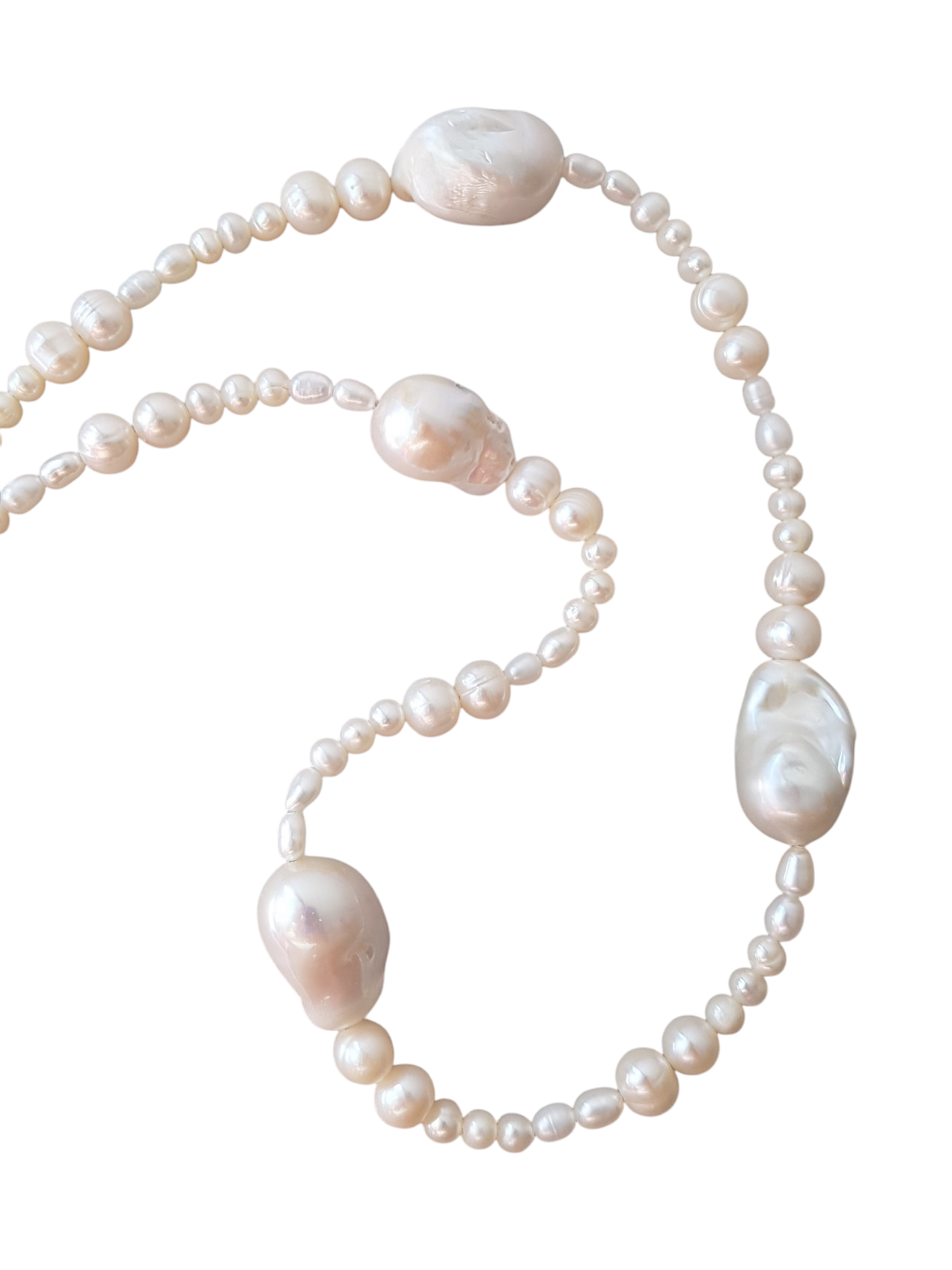 Enigma : High Lustre Baroque and all-shape Pearl Strand Necklace