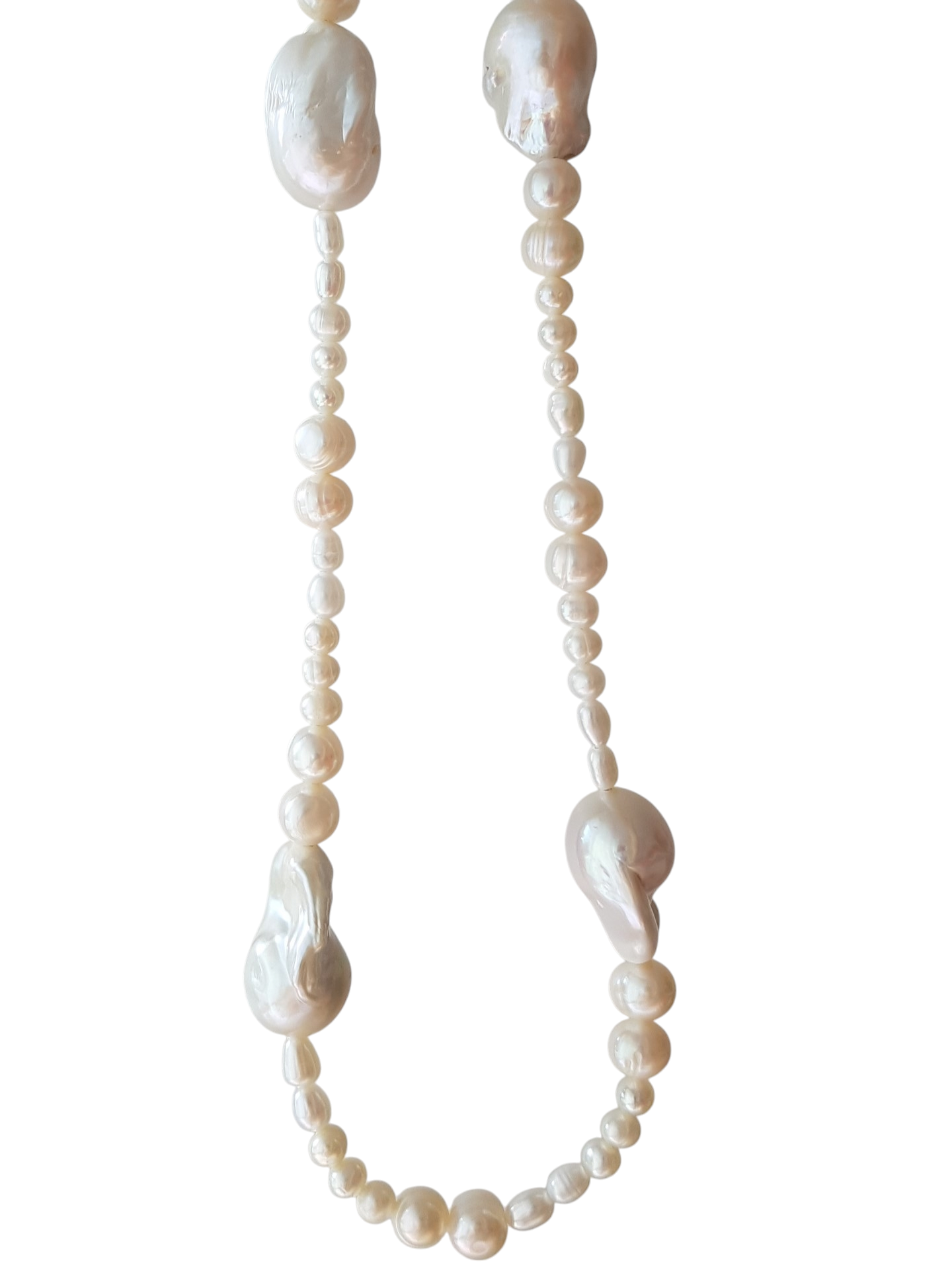 Enigma : High Lustre Baroque and all-shape Pearl Strand Necklace