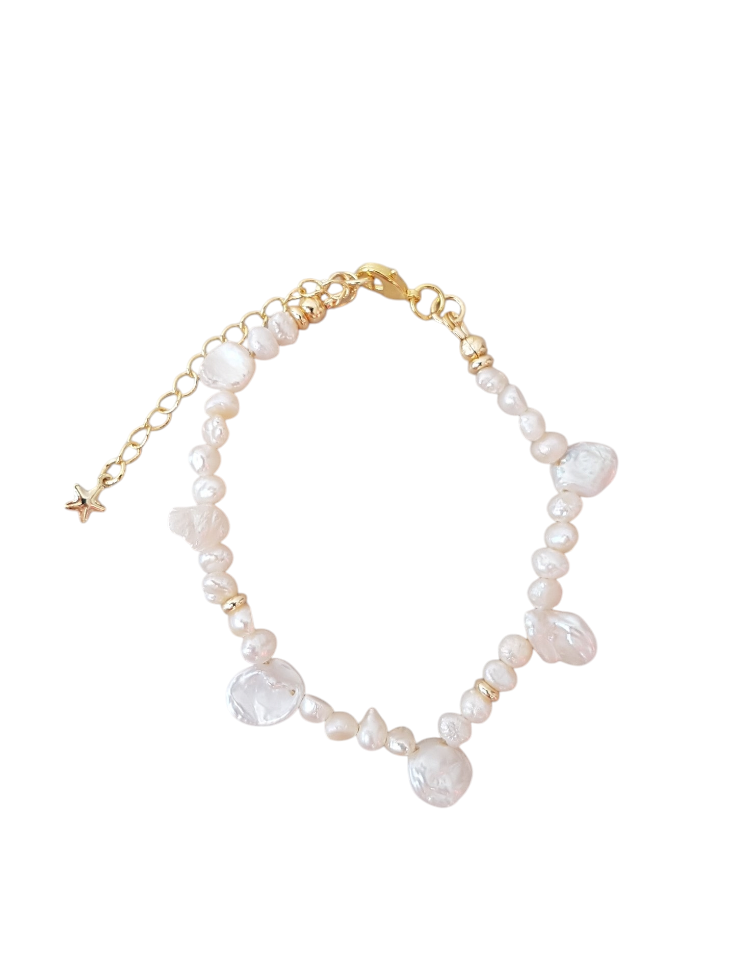 Full Bloom High Luster Mini Baroque (Nugget) and Keshi Pearl Bracelet