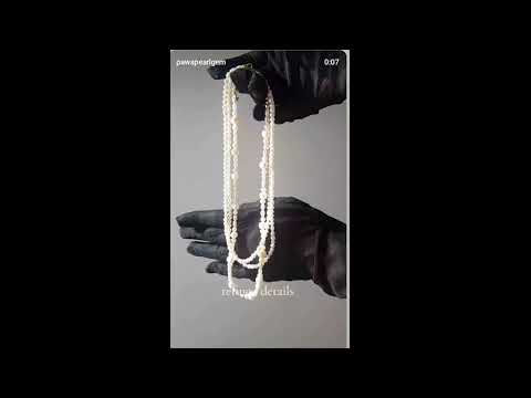 Ideale High Lustre Nearly Round and Rice Shape Pearl Strand Necklace (AAA Grade)